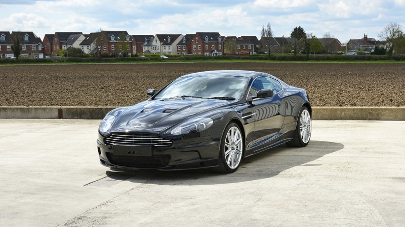 Front three-quarter of the Aston Martin DBS outside our unit