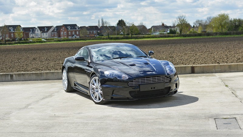 Black Aston Martin DBS photographed after paint correction