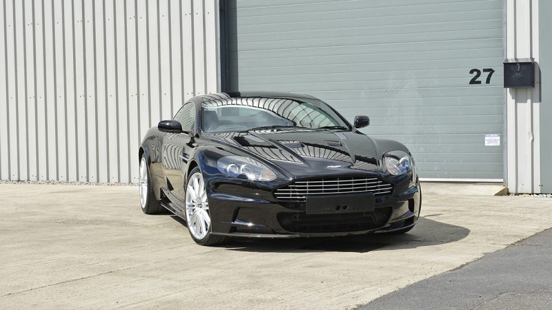 Black Aston Martin DBS after its two-stage machine polish and coating