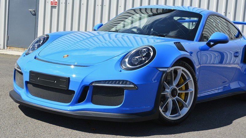 Front three quarter of the GT3 RS after paint correction and protection