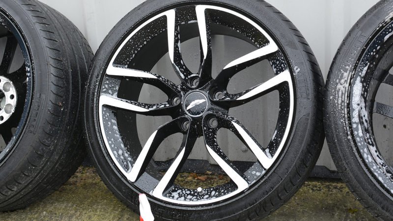 Vanquish wheels removed from the car and cleaned off the vehicle