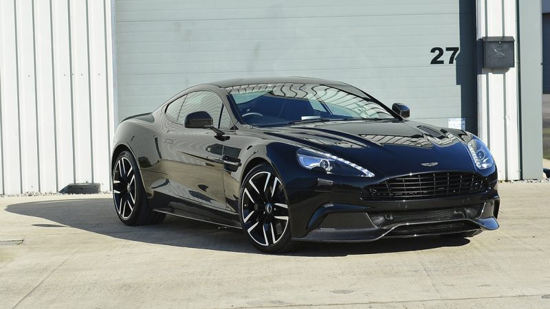 Vanquish Carbon Edition beside our unit after its paint correction