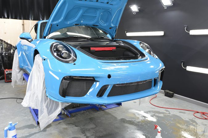SunTek Ultra PPF & Gtechniq Protection for a Miami Blue Porsche 991.2 GT3 | Exclusive Car Care 16
