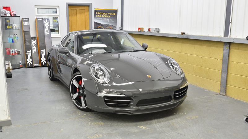 Porsche 911 50th Anniversary Edition outside the studio after machine polishing and Gyeon coatings