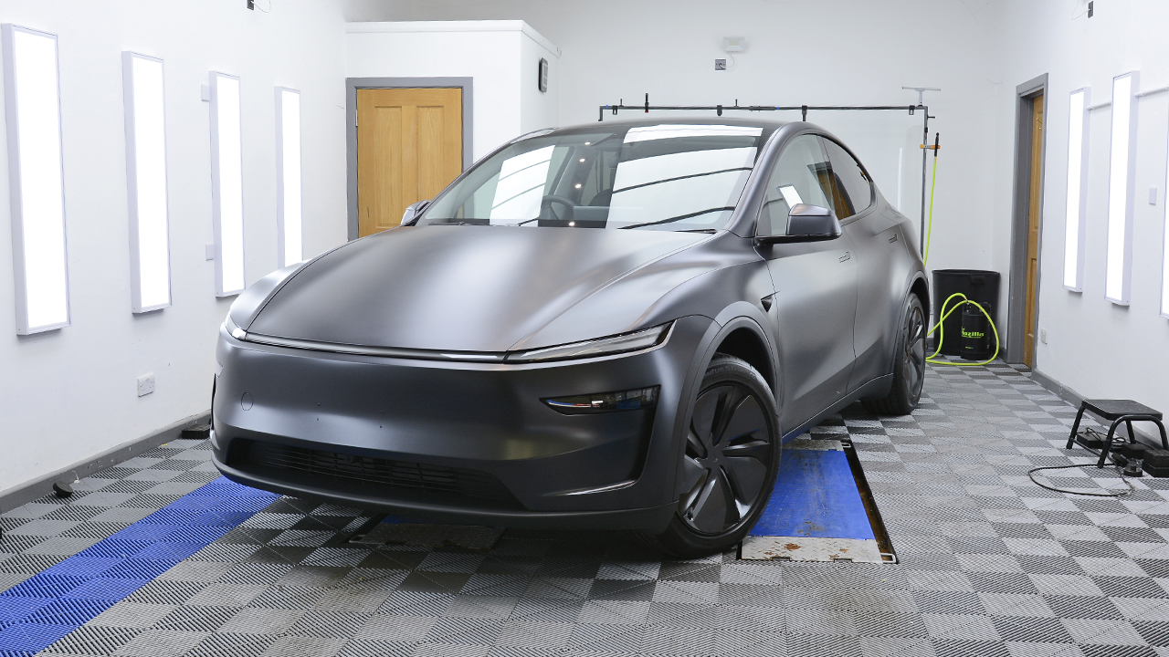 Tesla Model Y changed from gloss to matte using Xpel Stealth PPF