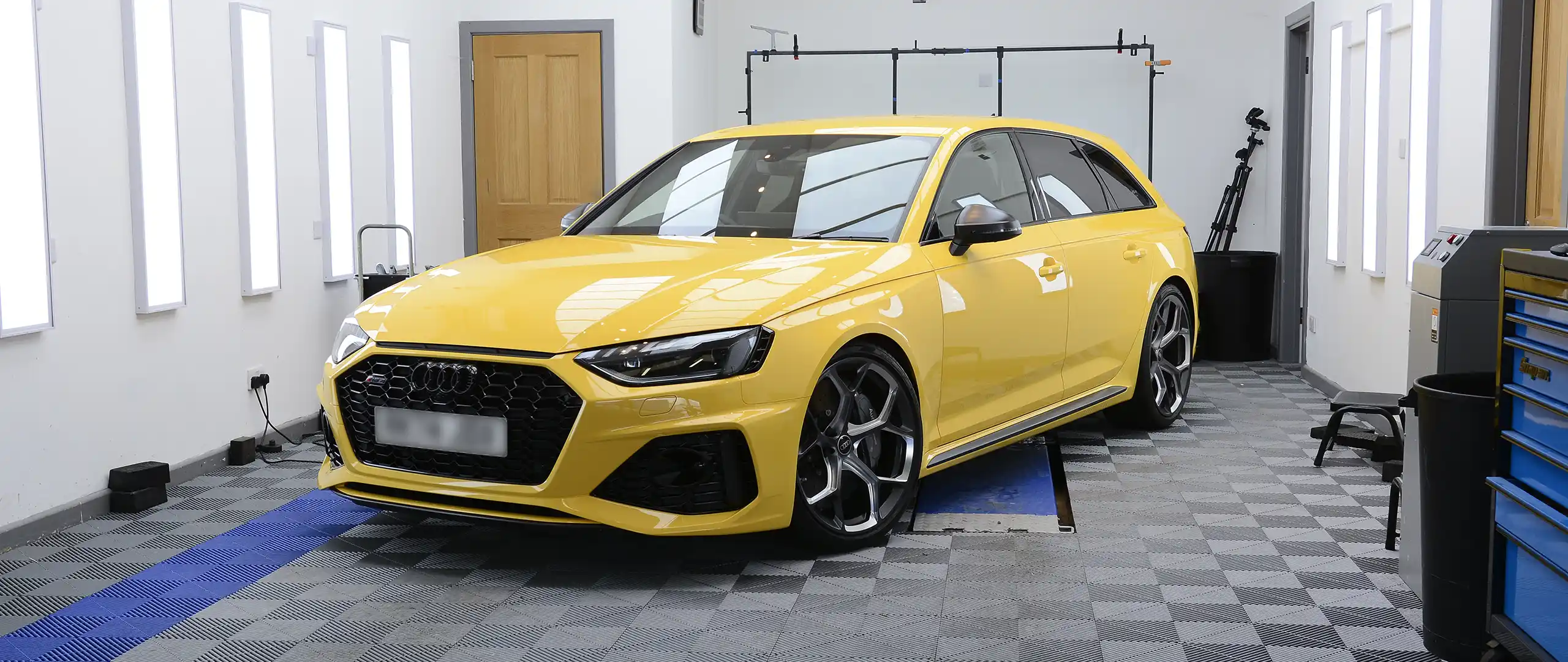 Audi with XPEL paint protection film fitted at our Wiltshire studio