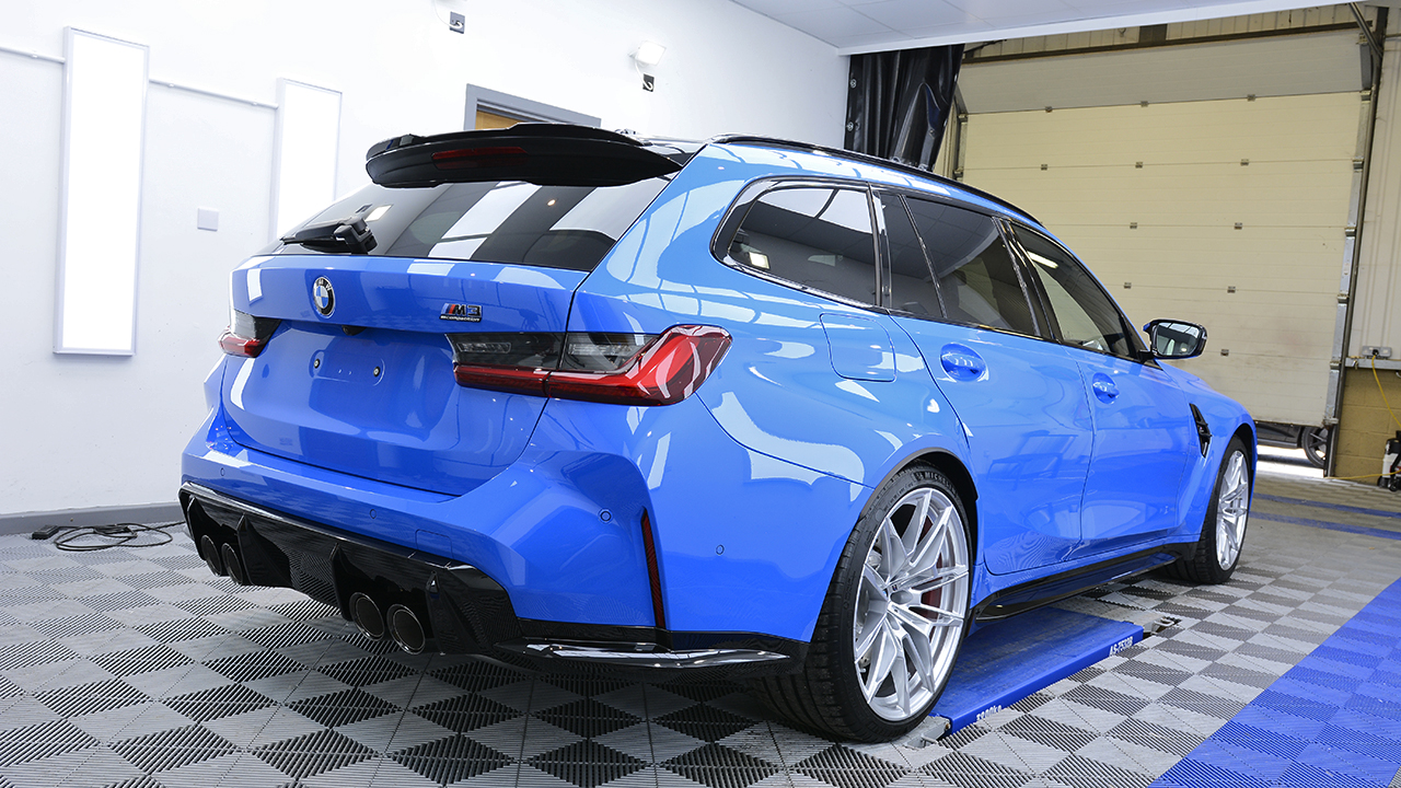 BMW M3 Touring protected with paint protection film and ceramic coating in Wiltshire