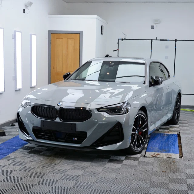 # BMW M240 in Brooklyn Grey after fitment of @xpel_uk Paint Protection Film to the complete front end.

Are you looking to protect your car against stone chips, scratches, swirls and road debris damage? Don't hesitate to contact us for more information on our paint protection services.
______________
💻 www.exclusivecarcare.co.uk
📞 01225 571161
📩 info@exclusivecarcare.co.uk

#bmwm240i #ppfwiltshire #brooklyngrey #newcarprotection