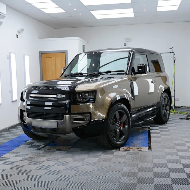Land Rover Defender 90 in Gondwana Stone after full coverage of Xpel Paint Protection Film, giving every panel an invisible layer of protection against stone chips, road rash, bug splatter, and everyday wear. 

Looking to enhance and protect your vehicle? Contact us for a quote.
__________
💻 www.exclusivecarcare.co.uk
📞 01225 571161
📩 info@exclusivecarcare.co.uk

#wiltshire #ppfswindon #xpel #paintprotection #landroverdefender
